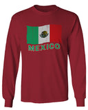 VICES AND VIRTUESS Distressed Bandera Mexico Mexican Flag Coat of arms mens Long sleeve t shirt