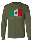 VICES AND VIRTUESS Distressed Bandera Mexico Mexican Flag Coat of arms mens Long sleeve t shirt