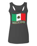VICES AND VIRTUESS Distressed Bandera Mexico Mexican Flag Coat of arms  women's Tank Top sleeveless Racerback