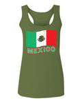 VICES AND VIRTUESS Distressed Bandera Mexico Mexican Flag Coat of arms  women's Tank Top sleeveless Racerback