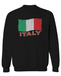 Italia Distressed Italy Flag Italian National Flag Vintage men's Crewneck Sweatshirt