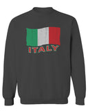 Italia Distressed Italy Flag Italian National Flag Vintage men's Crewneck Sweatshirt