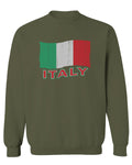 Italia Distressed Italy Flag Italian National Flag Vintage men's Crewneck Sweatshirt