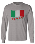 Italia Distressed Italy Flag Italian National Flag Vintage mens Long sleeve t shirt