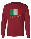 Italia Distressed Italy Flag Italian National Flag Vintage mens Long sleeve t shirt