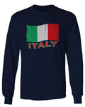 Italia Distressed Italy Flag Italian National Flag Vintage mens Long sleeve t shirt
