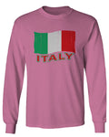 Italia Distressed Italy Flag Italian National Flag Vintage mens Long sleeve t shirt