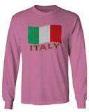 Italia Distressed Italy Flag Italian National Flag Vintage mens Long sleeve t shirt