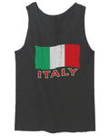 Italia Distressed Italy Flag Italian National Flag Vintage men's Tank Top