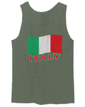 Italia Distressed Italy Flag Italian National Flag Vintage men's Tank Top