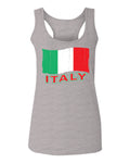 Italia Distressed Italy Flag Italian National Flag Vintage  women's Tank Top sleeveless Racerback