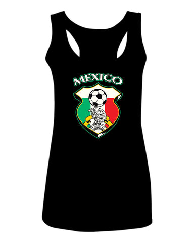 VICES AND VIRTUESS Escudo Mexicano Futbol Mexico Mexican Football Shield  women's Tank Top sleeveless Racerback