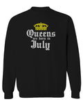 The Best Birthday Gift Queens are Born in July men's Crewneck Sweatshirt
