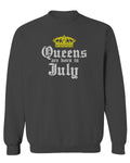The Best Birthday Gift Queens are Born in July men's Crewneck Sweatshirt