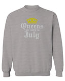 The Best Birthday Gift Queens are Born in July men's Crewneck Sweatshirt