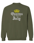 The Best Birthday Gift Queens are Born in July men's Crewneck Sweatshirt