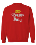 The Best Birthday Gift Queens are Born in July men's Crewneck Sweatshirt