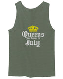The Best Birthday Gift Queens are Born in July men's Tank Top