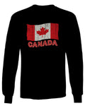 Canada Vintage Flag Canadian Pride Maple Leaf mens Long sleeve t shirt