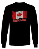 Canada Vintage Flag Canadian Pride Maple Leaf mens Long sleeve t shirt
