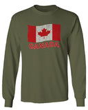 Canada Vintage Flag Canadian Pride Maple Leaf mens Long sleeve t shirt