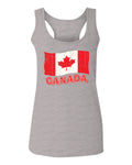 Canada Vintage Flag Canadian Pride Maple Leaf  women's Tank Top sleeveless Racerback