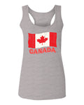 Canada Vintage Flag Canadian Pride Maple Leaf  women's Tank Top sleeveless Racerback