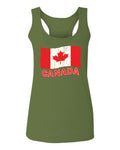 Canada Vintage Flag Canadian Pride Maple Leaf  women's Tank Top sleeveless Racerback