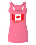 Canada Vintage Flag Canadian Pride Maple Leaf  women's Tank Top sleeveless Racerback