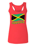 Jamaica Tee Jamaican National Country Flag Tee Carribean  women's Tank Top sleeveless Racerback