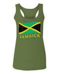 Jamaica Tee Jamaican National Country Flag Tee Carribean  women's Tank Top sleeveless Racerback