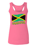 Jamaica Tee Jamaican National Country Flag Tee Carribean  women's Tank Top sleeveless Racerback