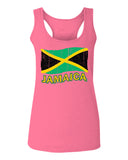 Jamaica Tee Jamaican National Country Flag Tee Carribean  women's Tank Top sleeveless Racerback