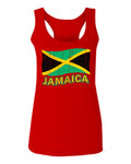 Jamaica Tee Jamaican National Country Flag Tee Carribean  women's Tank Top sleeveless Racerback