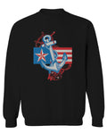 USA American Anchor Sea Marine US Navy Sailor Seals men's Crewneck Sweatshirt