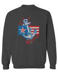 USA American Anchor Sea Marine US Navy Sailor Seals men's Crewneck Sweatshirt
