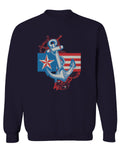USA American Anchor Sea Marine US Navy Sailor Seals men's Crewneck Sweatshirt