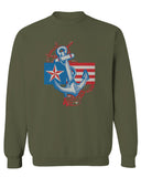 USA American Anchor Sea Marine US Navy Sailor Seals men's Crewneck Sweatshirt