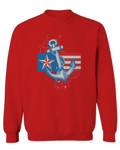 USA American Anchor Sea Marine US Navy Sailor Seals men's Crewneck Sweatshirt