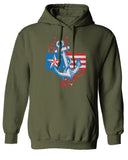 USA American Anchor Sea Marine US Navy Sailor Seals Sweatshirt Hoodie