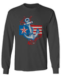 USA American Anchor Sea Marine US Navy Sailor Seals mens Long sleeve t shirt
