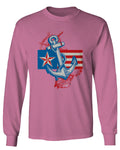 USA American Anchor Sea Marine US Navy Sailor Seals mens Long sleeve t shirt