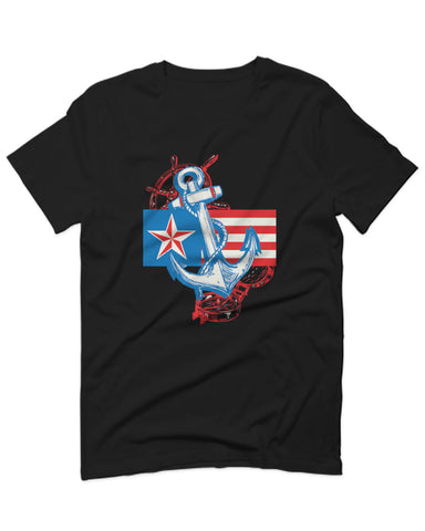 USA American Anchor Sea Marine US Navy Sailor Seals For men T Shirt