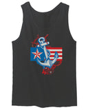 USA American Anchor Sea Marine US Navy Sailor Seals men's Tank Top