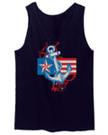 USA American Anchor Sea Marine US Navy Sailor Seals men's Tank Top