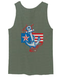 USA American Anchor Sea Marine US Navy Sailor Seals men's Tank Top