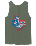 USA American Anchor Sea Marine US Navy Sailor Seals men's Tank Top