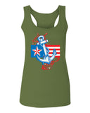 USA American Anchor Sea Marine US Navy Sailor Seals  women's Tank Top sleeveless Racerback