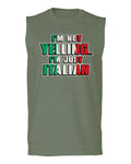 I'm NOT Yelling I'm JUST Italian Italy Flag Italian Funny men Muscle Tank Top sleeveless t shirt
