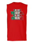 I'm NOT Yelling I'm JUST Italian Italy Flag Italian Funny men Muscle Tank Top sleeveless t shirt